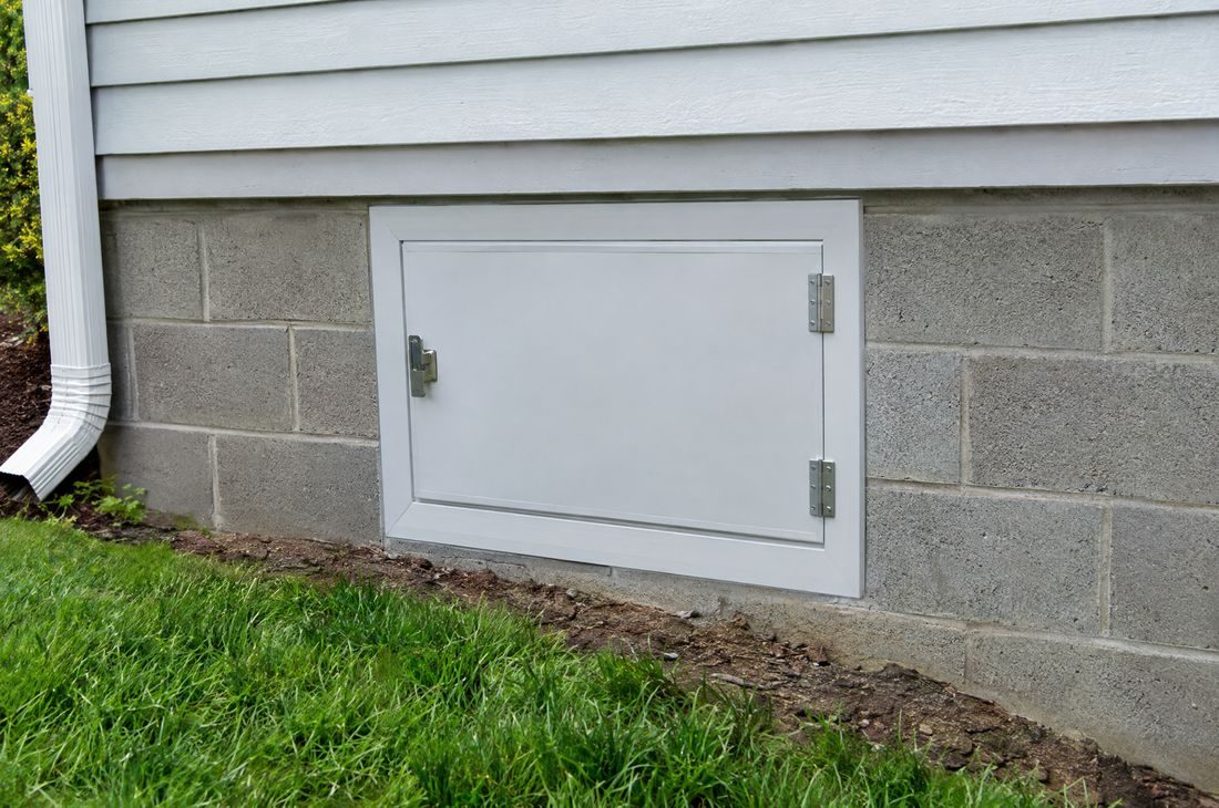 New sealed and insulated crawl space access door on a Charlotte home